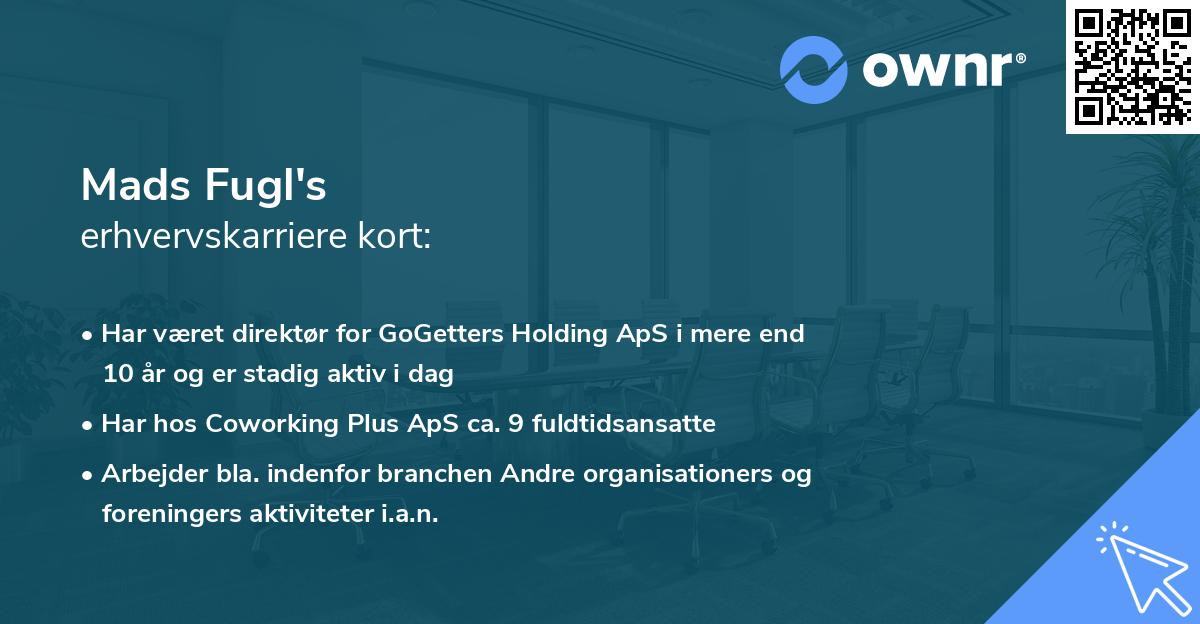 Mads Fugl's erhvervskarriere kort