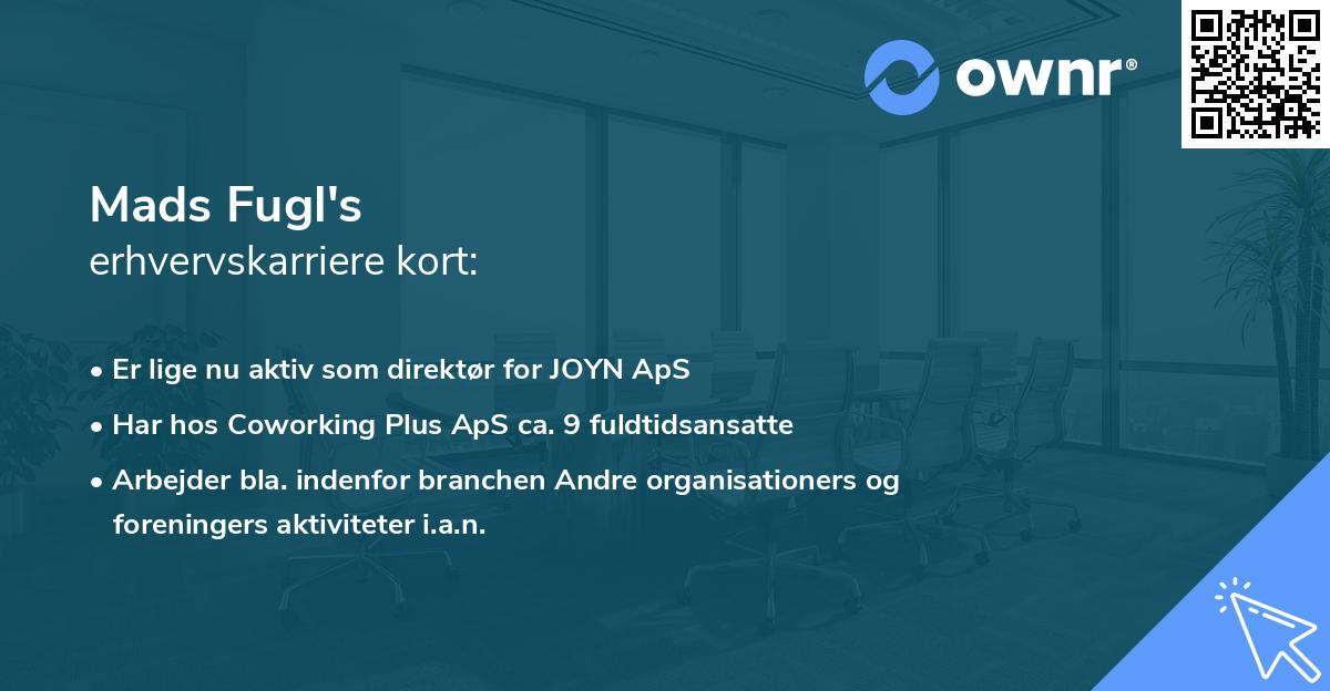 Mads Fugl's erhvervskarriere kort