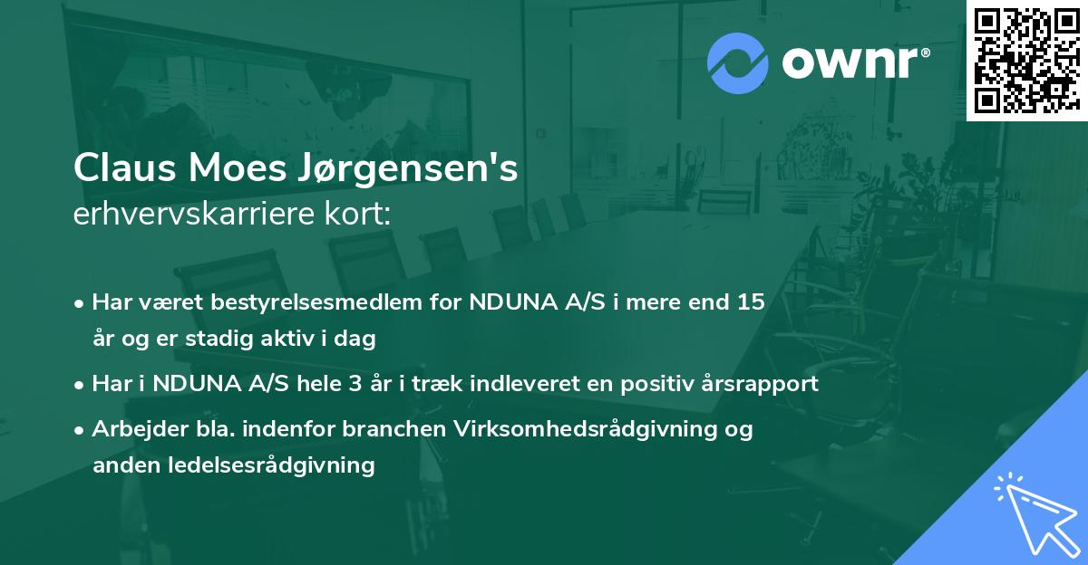 Claus Moes Jørgensen's erhvervskarriere kort