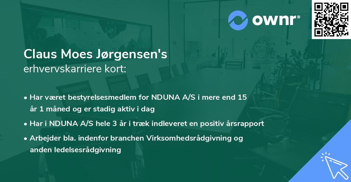 Claus Moes Jørgensen's erhvervskarriere kort