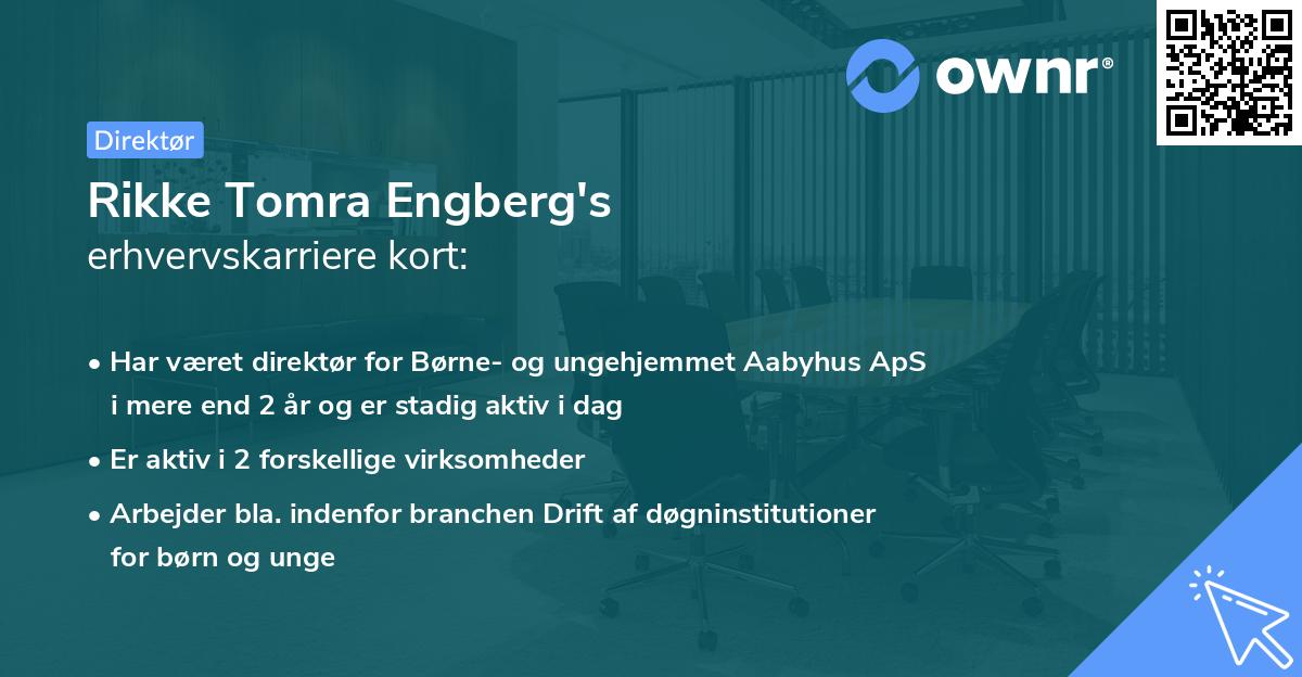 Rikke Tomra Engberg's erhvervskarriere kort