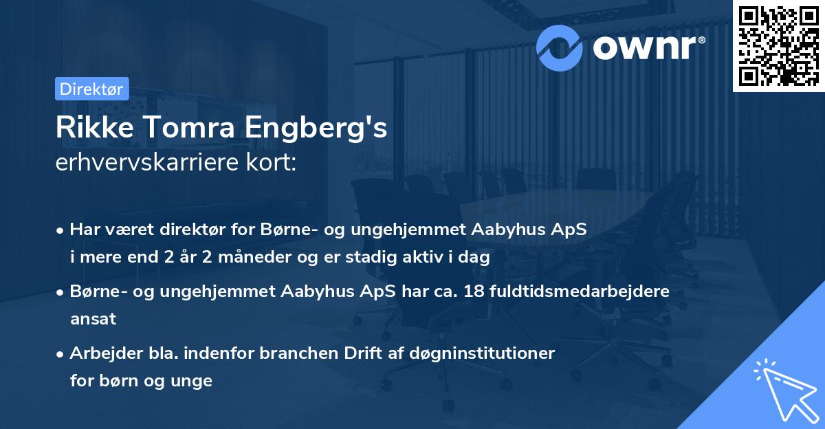 Rikke Tomra Engberg's erhvervskarriere kort