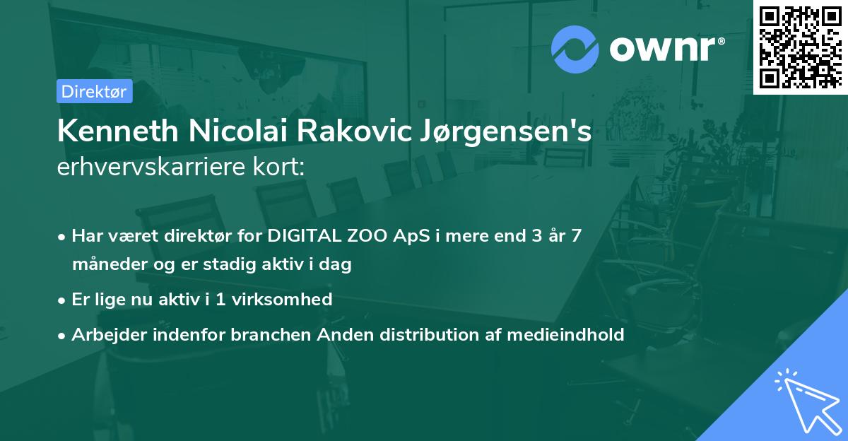 Kenneth Nicolai Rakovic Jørgensen's erhvervskarriere kort