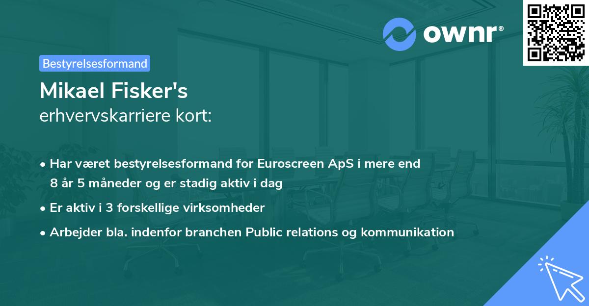 Mikael Fisker's erhvervskarriere kort
