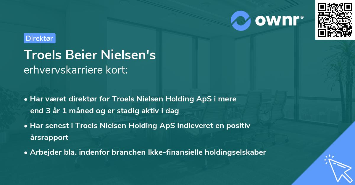 Troels Beier Nielsen's erhvervskarriere kort