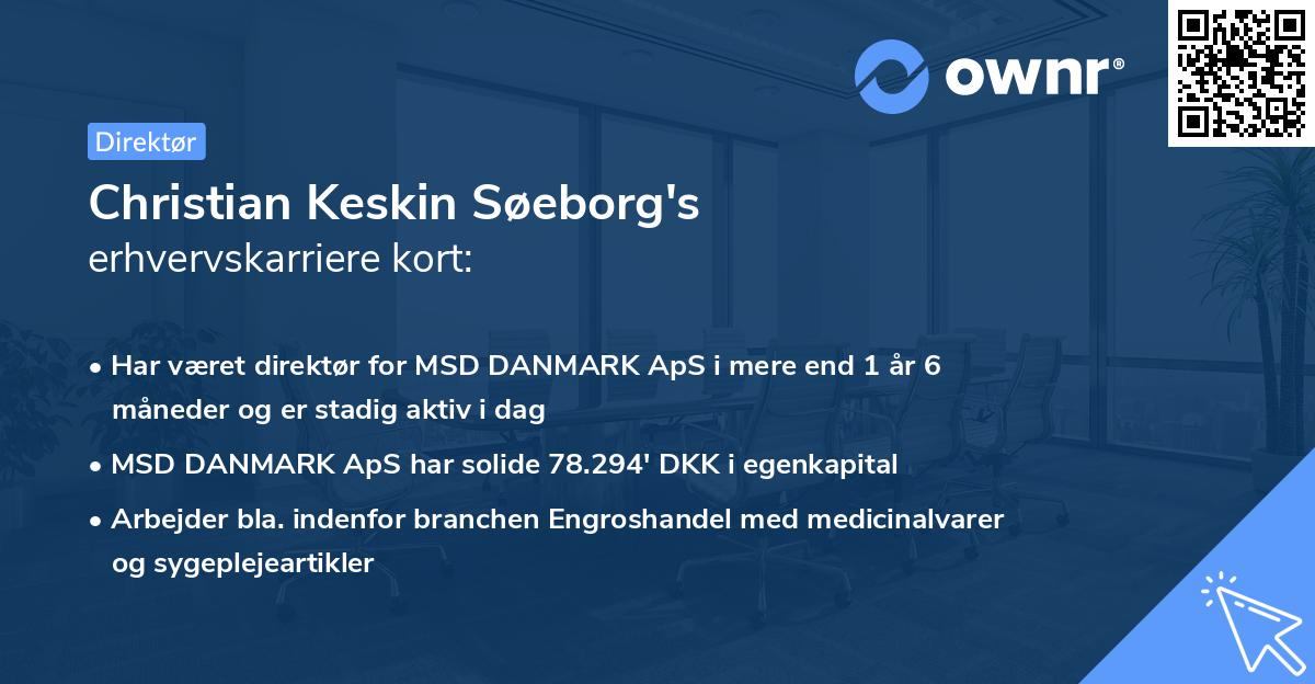 Christian Keskin Søeborg's erhvervskarriere kort