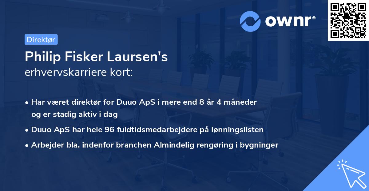 Philip Fisker Laursen's erhvervskarriere kort
