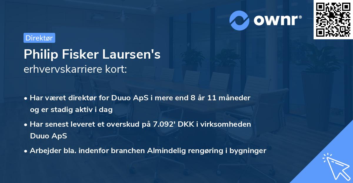 Philip Fisker Laursen's erhvervskarriere kort