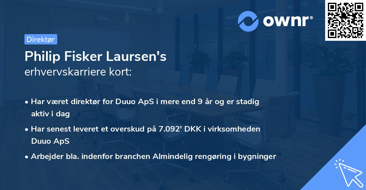 Philip Fisker Laursen's erhvervskarriere kort