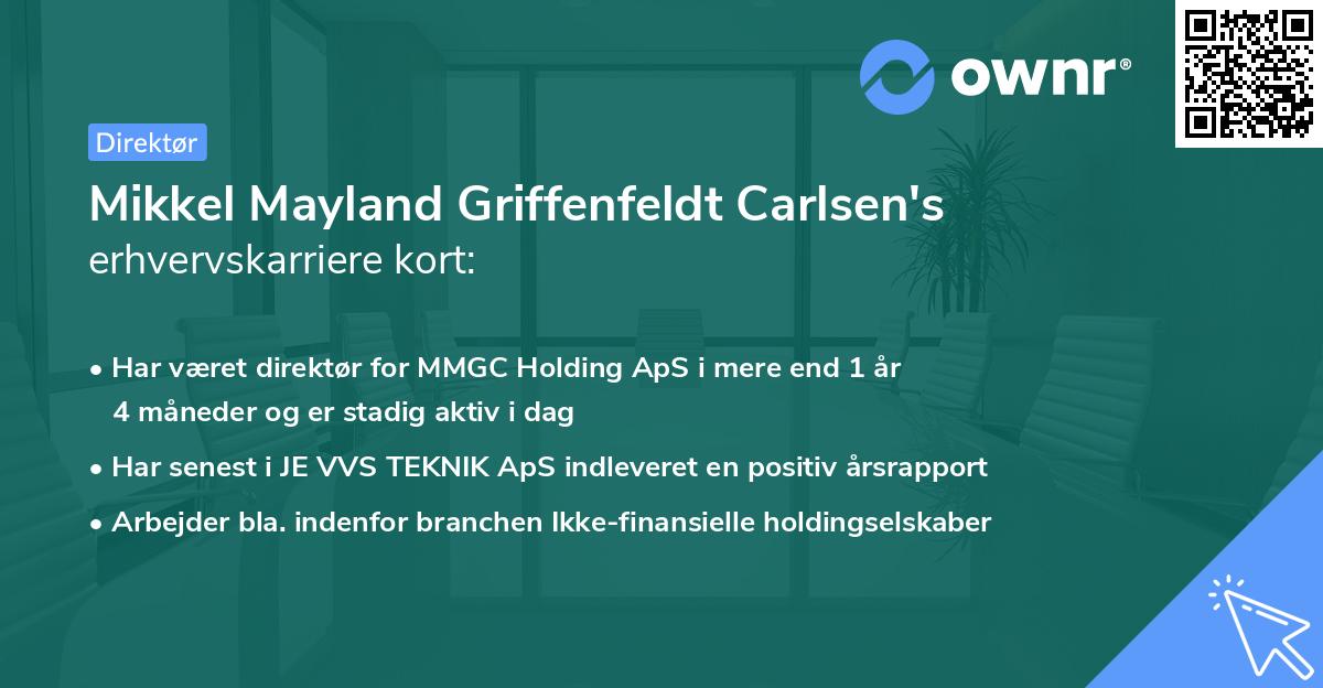 Mikkel Mayland Griffenfeldt Carlsen's erhvervskarriere kort