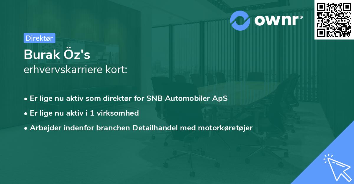 Burak Öz's erhvervskarriere kort