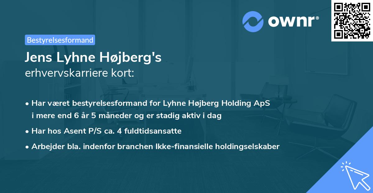 Jens Lyhne Højberg's erhvervskarriere kort