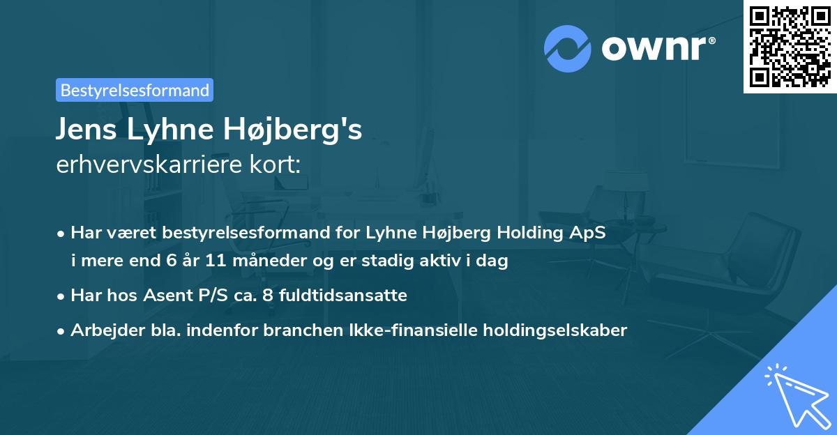 Jens Lyhne Højberg's erhvervskarriere kort
