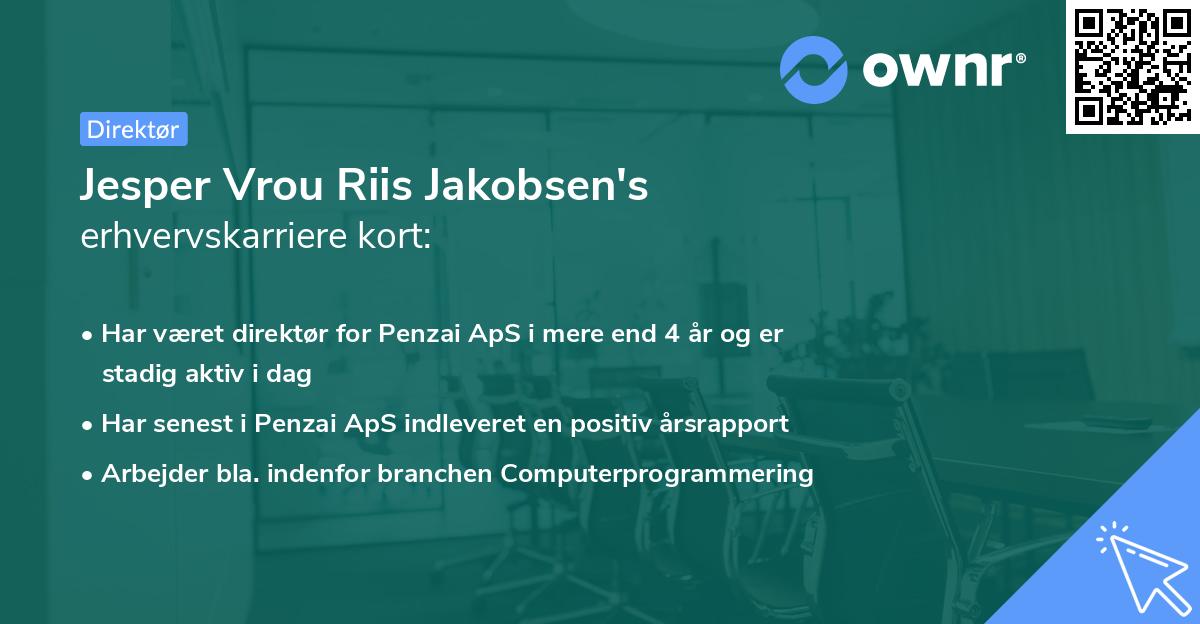 Jesper Vrou Riis Jakobsen's erhvervskarriere kort