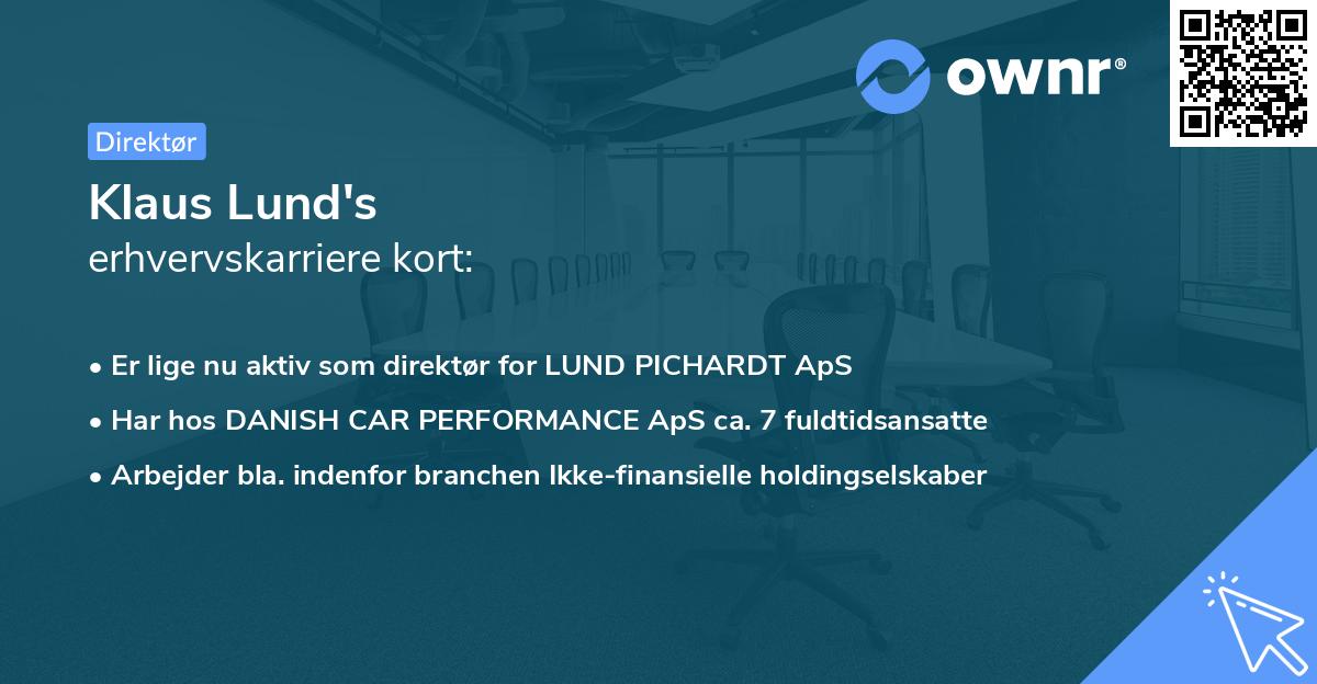 Klaus Lund's erhvervskarriere kort