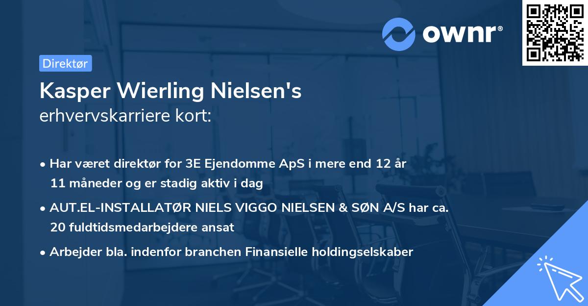 Kasper Wierling Nielsen's erhvervskarriere kort