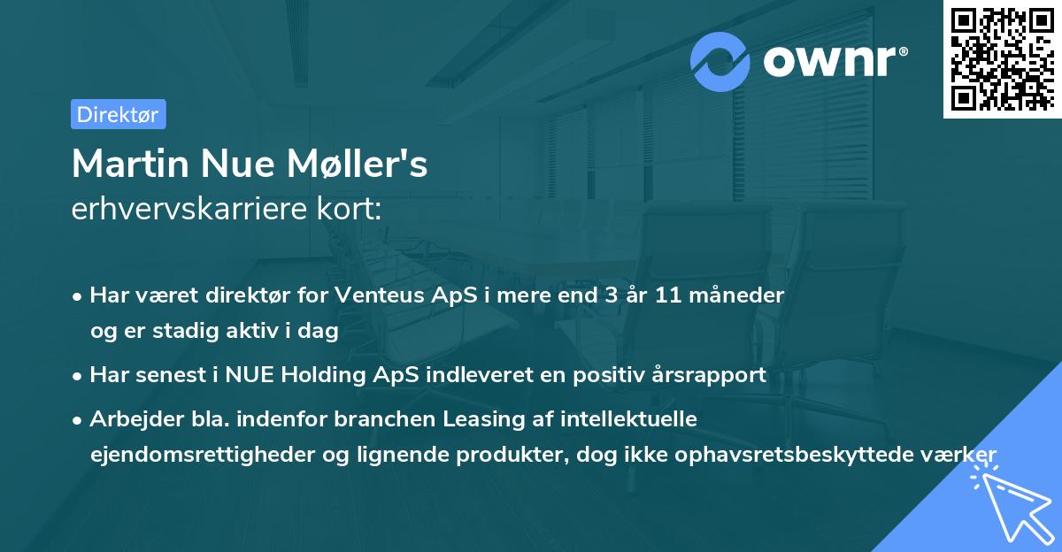 Martin Nue Møller's erhvervskarriere kort