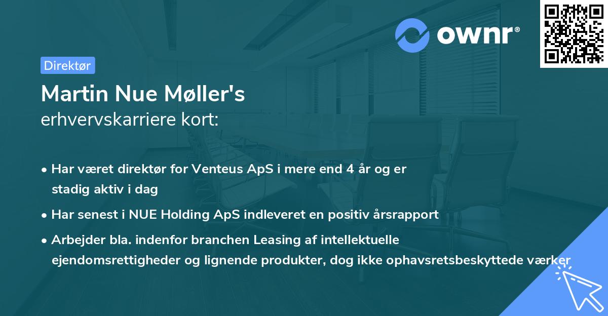 Martin Nue Møller's erhvervskarriere kort