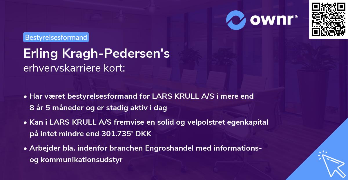 Erling Kragh-Pedersen's erhvervskarriere kort
