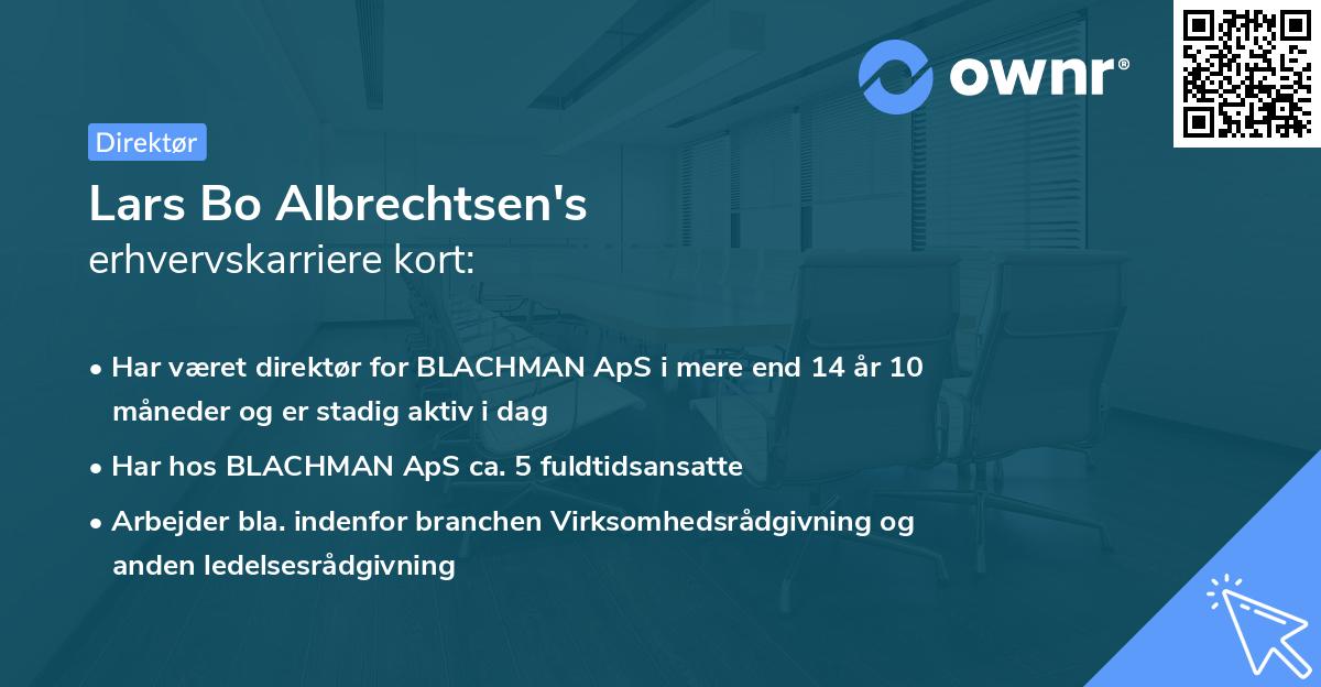 Lars Bo Albrechtsen's erhvervskarriere kort