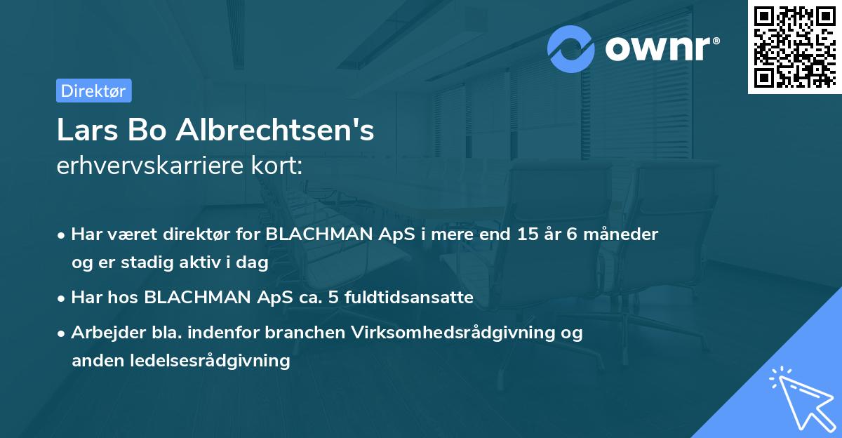 Lars Bo Albrechtsen's erhvervskarriere kort