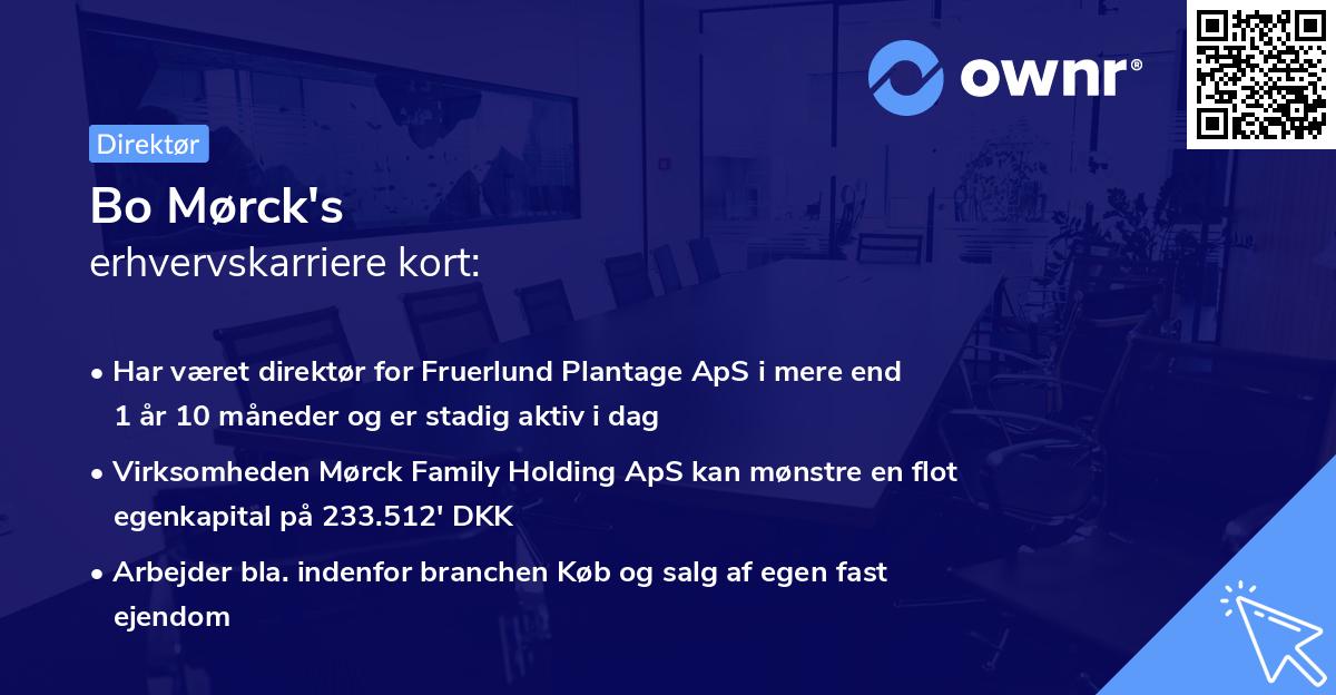 Bo Mørck's erhvervskarriere kort