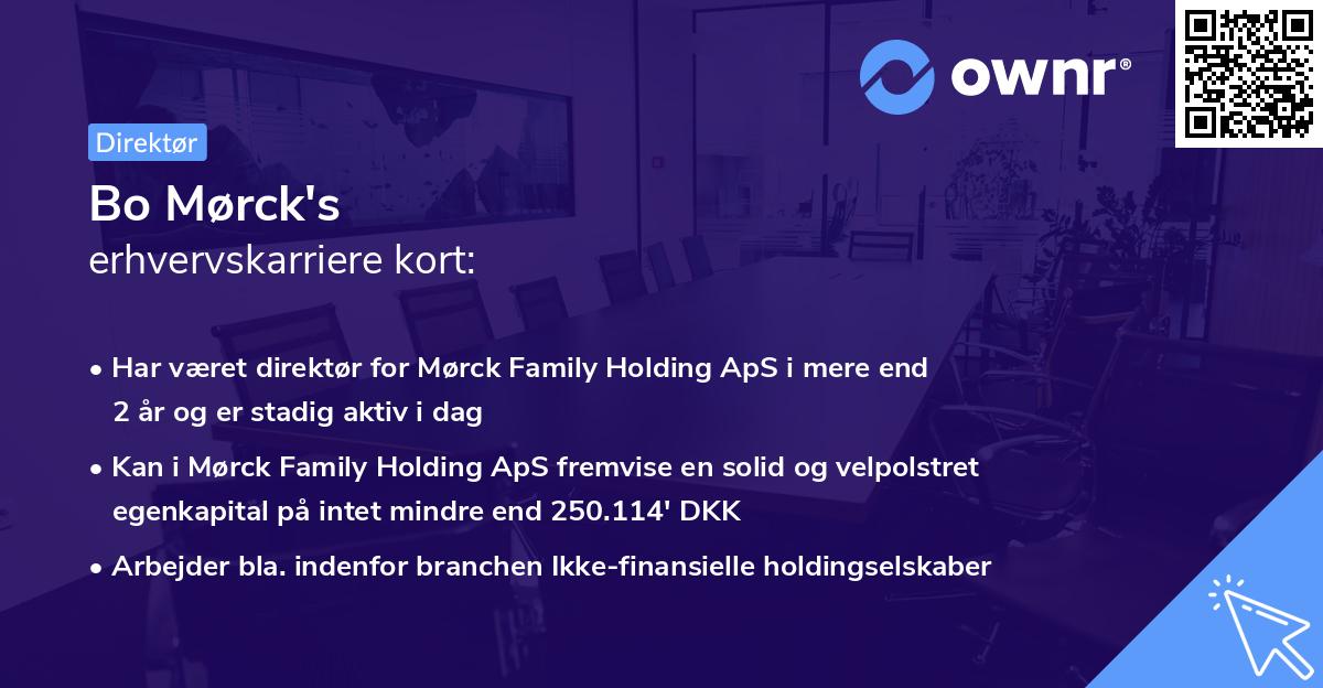 Bo Mørck's erhvervskarriere kort