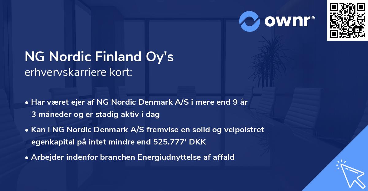 NG Nordic Finland Oy's erhvervskarriere kort