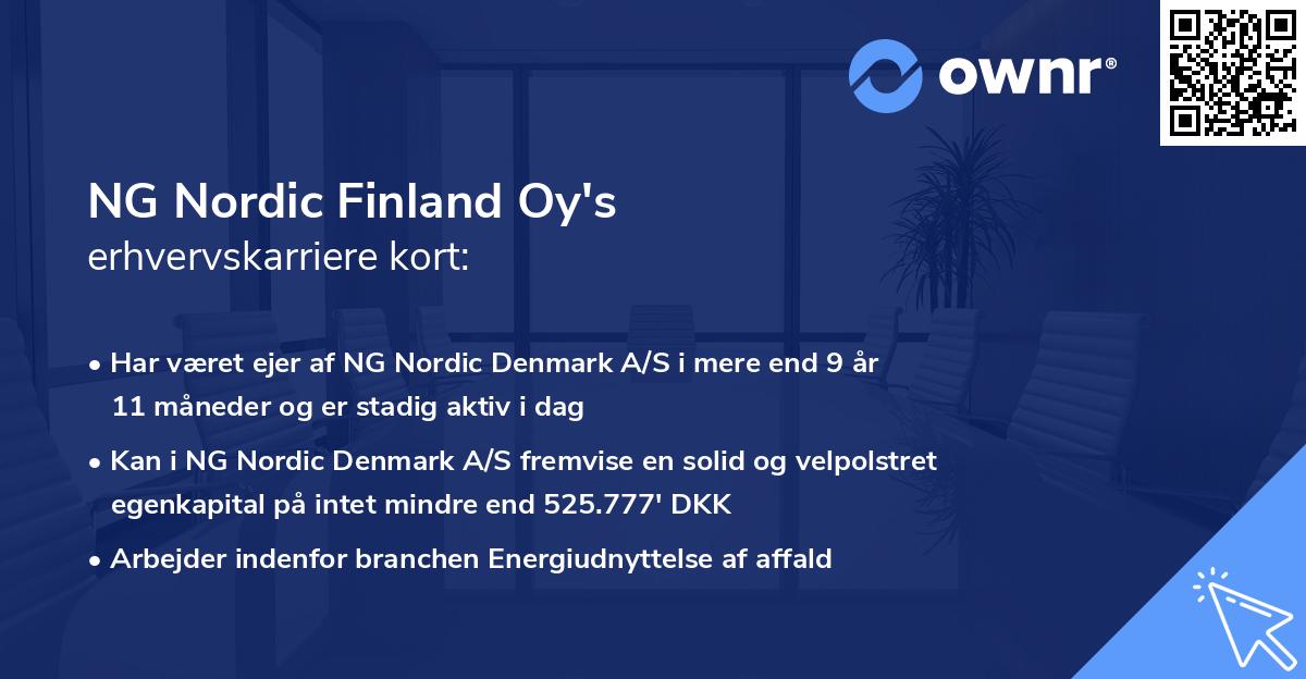 NG Nordic Finland Oy's erhvervskarriere kort