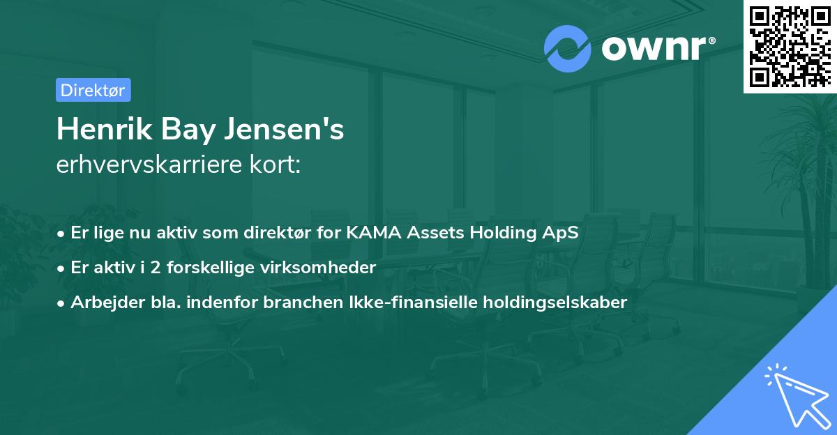 Henrik Bay Jensen's erhvervskarriere kort