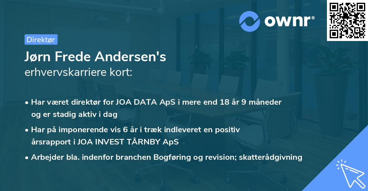 Jørn Frede Andersen's erhvervskarriere kort
