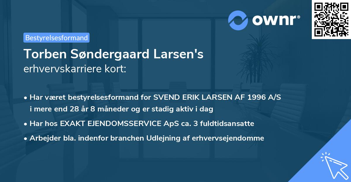 Torben Søndergaard Larsen's erhvervskarriere kort