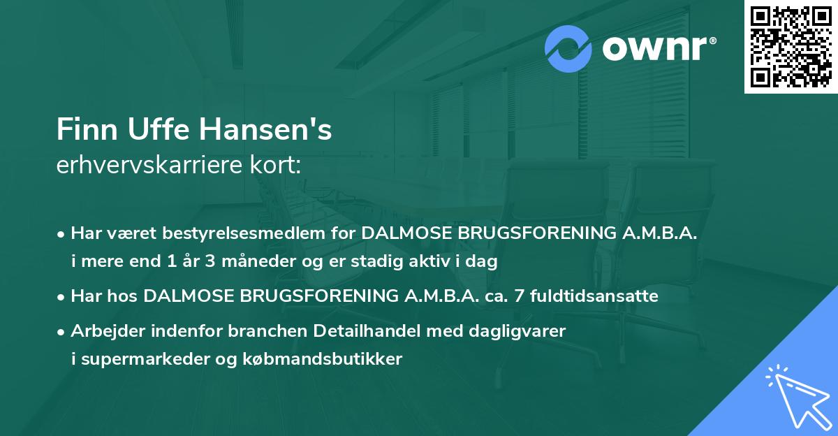 Finn Uffe Hansen's erhvervskarriere kort