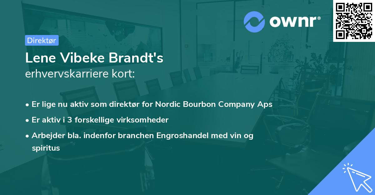 Lene Vibeke Brandt's erhvervskarriere kort