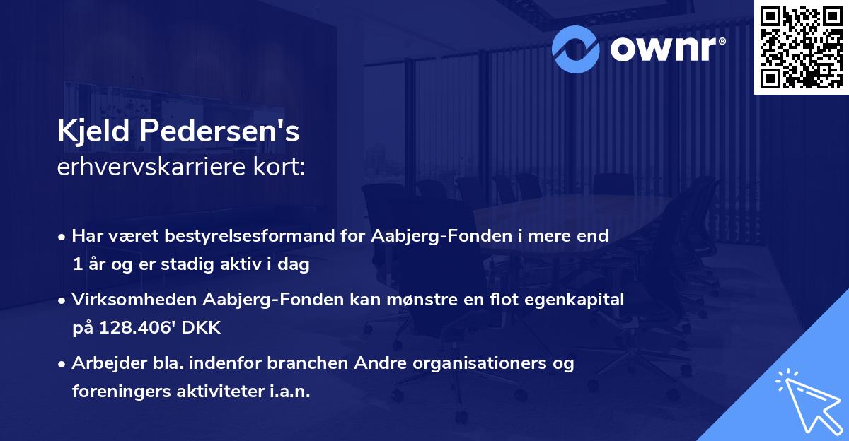 Kjeld Pedersen's erhvervskarriere kort