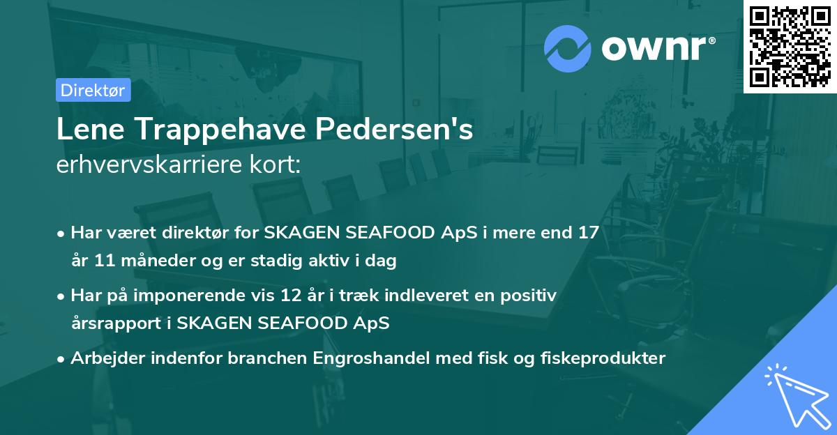 Lene Trappehave Pedersen's erhvervskarriere kort