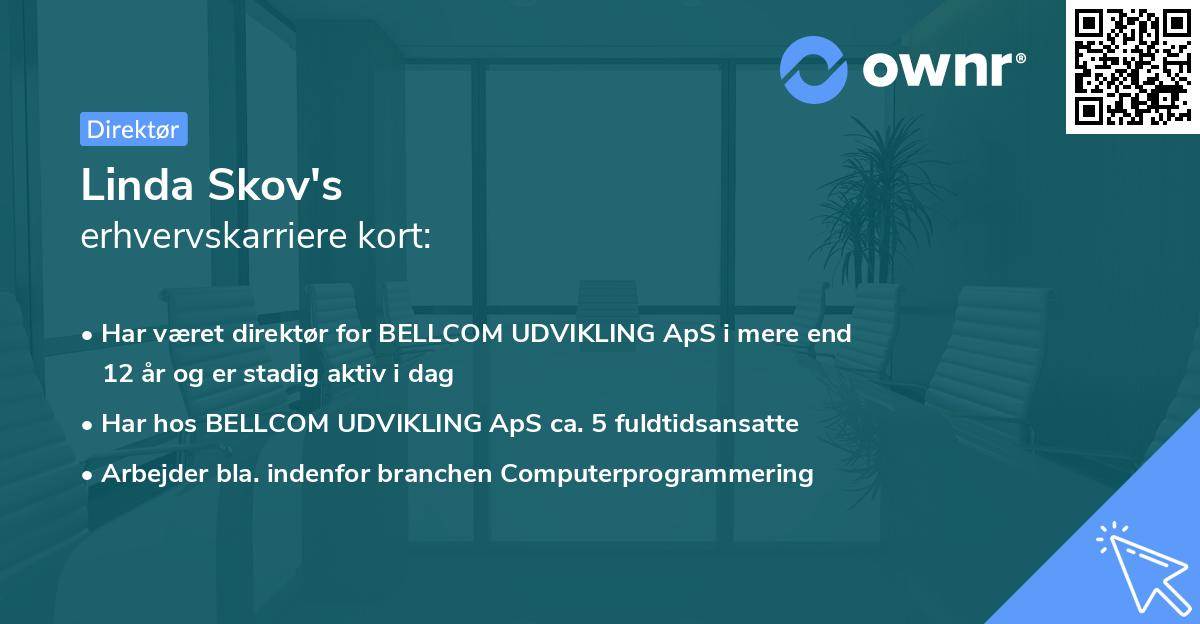 Linda Skov's erhvervskarriere kort