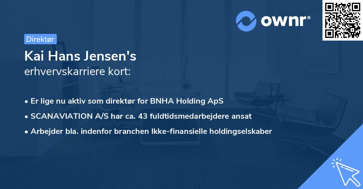 Kai Hans Jensen's erhvervskarriere kort