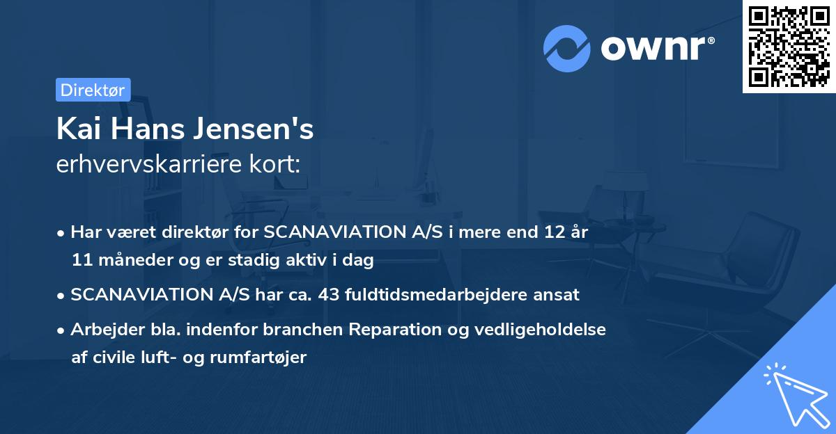 Kai Hans Jensen's erhvervskarriere kort