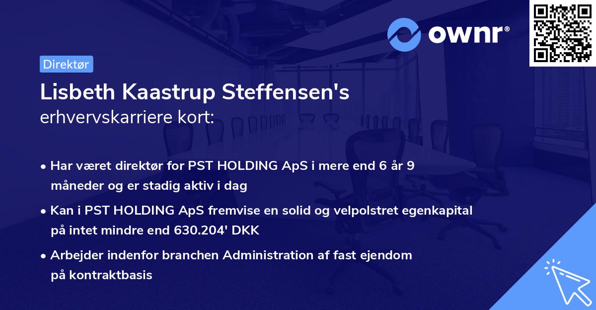 Lisbeth Kaastrup Steffensen's erhvervskarriere kort