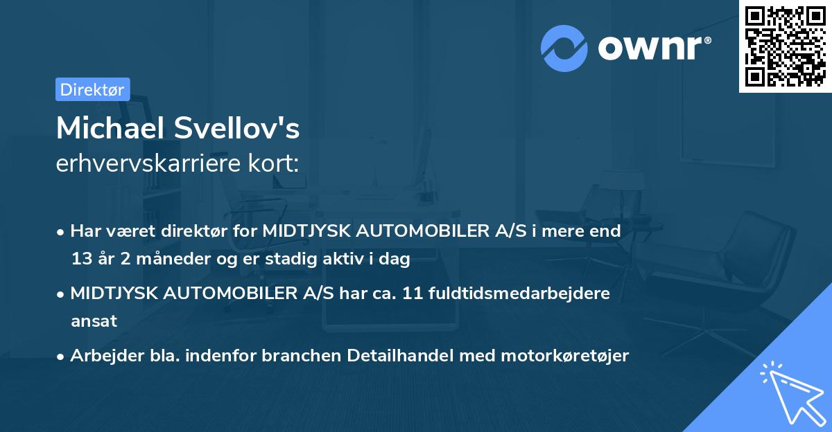 Michael Svellov's erhvervskarriere kort