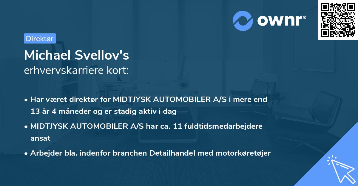 Michael Svellov's erhvervskarriere kort