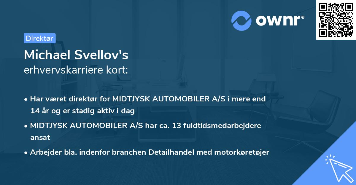 Michael Svellov's erhvervskarriere kort