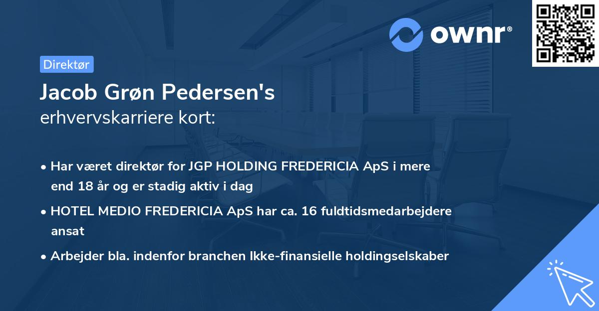 Jacob Grøn Pedersen's erhvervskarriere kort