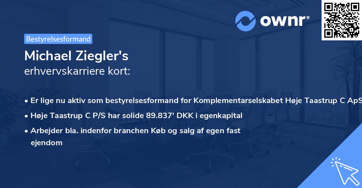 Michael Ziegler's erhvervskarriere kort