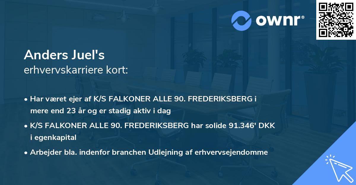 Anders Juel's erhvervskarriere kort