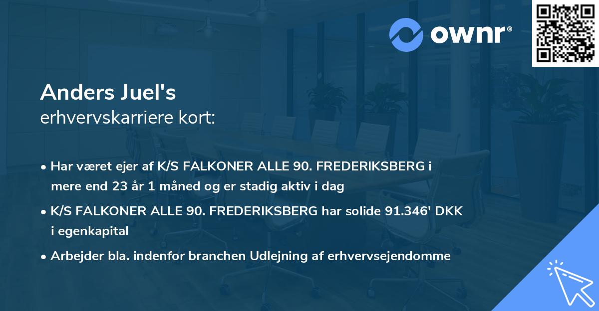 Anders Juel's erhvervskarriere kort