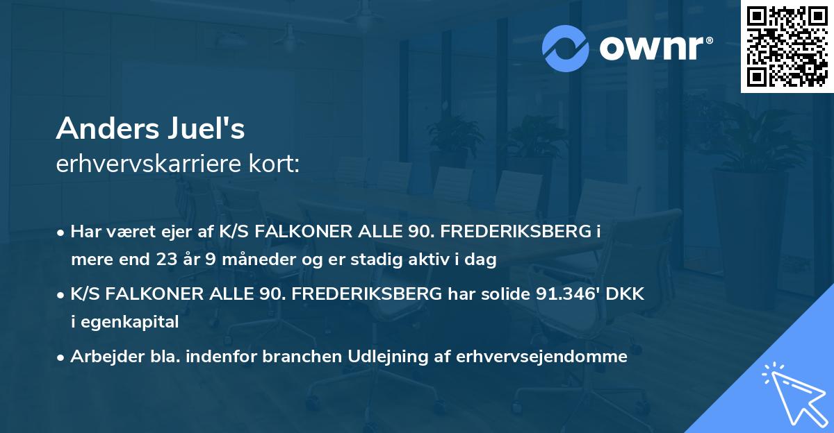 Anders Juel's erhvervskarriere kort