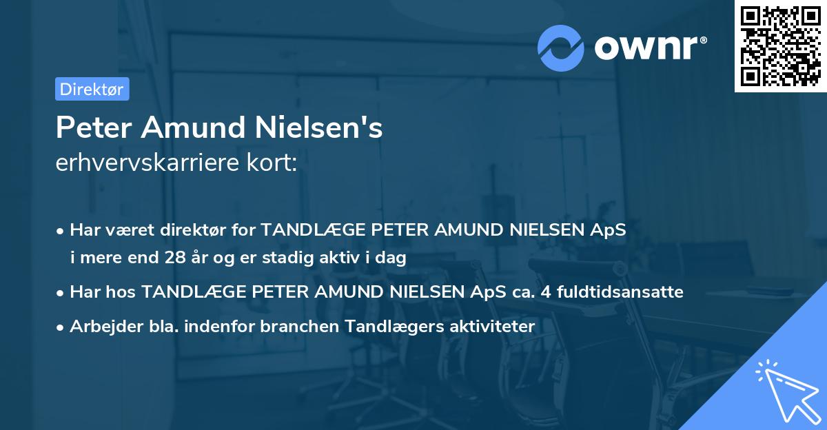 Peter Amund Nielsen's erhvervskarriere kort