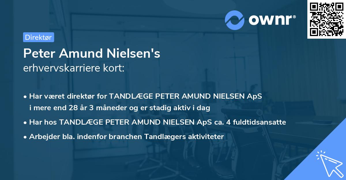 Peter Amund Nielsen's erhvervskarriere kort
